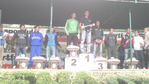 Le premiazioni della gara assoluta maschile