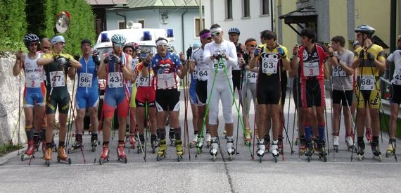 La partenza della frazione con gli skiroll