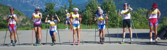 Il lancio della gara femminile Il lancio della gara femminile